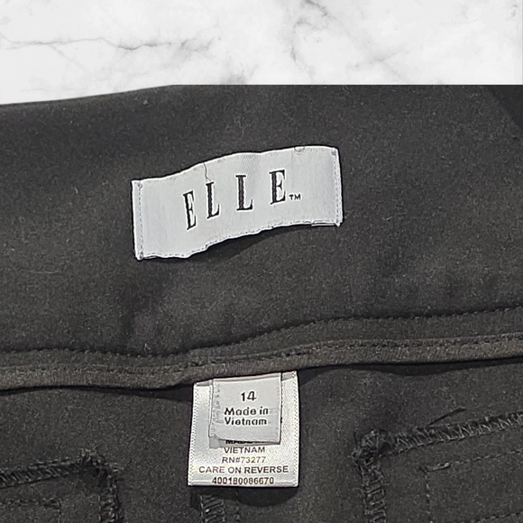 Elle Black Womans Slacks Dress Pants Size 14 B26 - Picture 4 of 7
